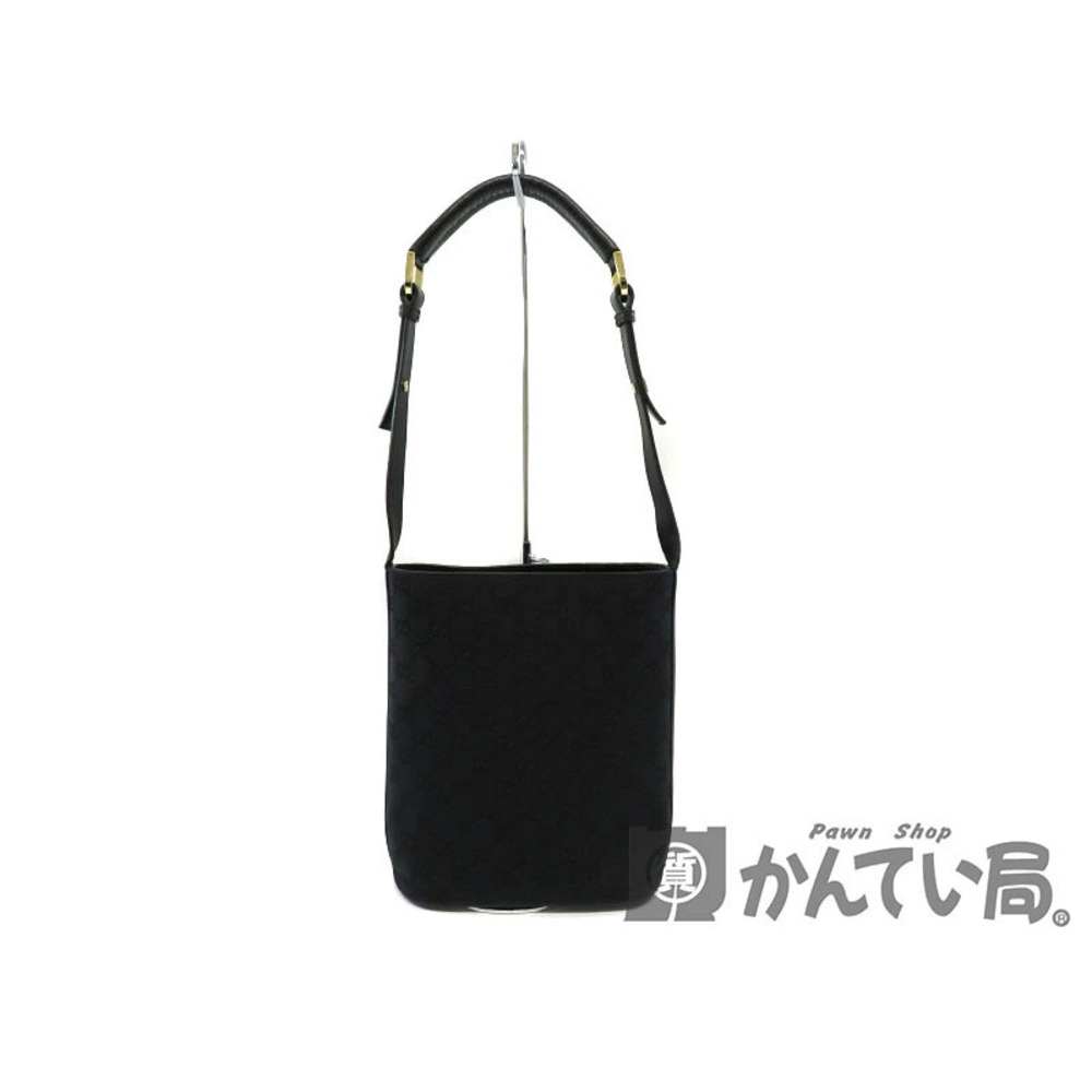 GUCCI Hobo Bag Black GG Canvas